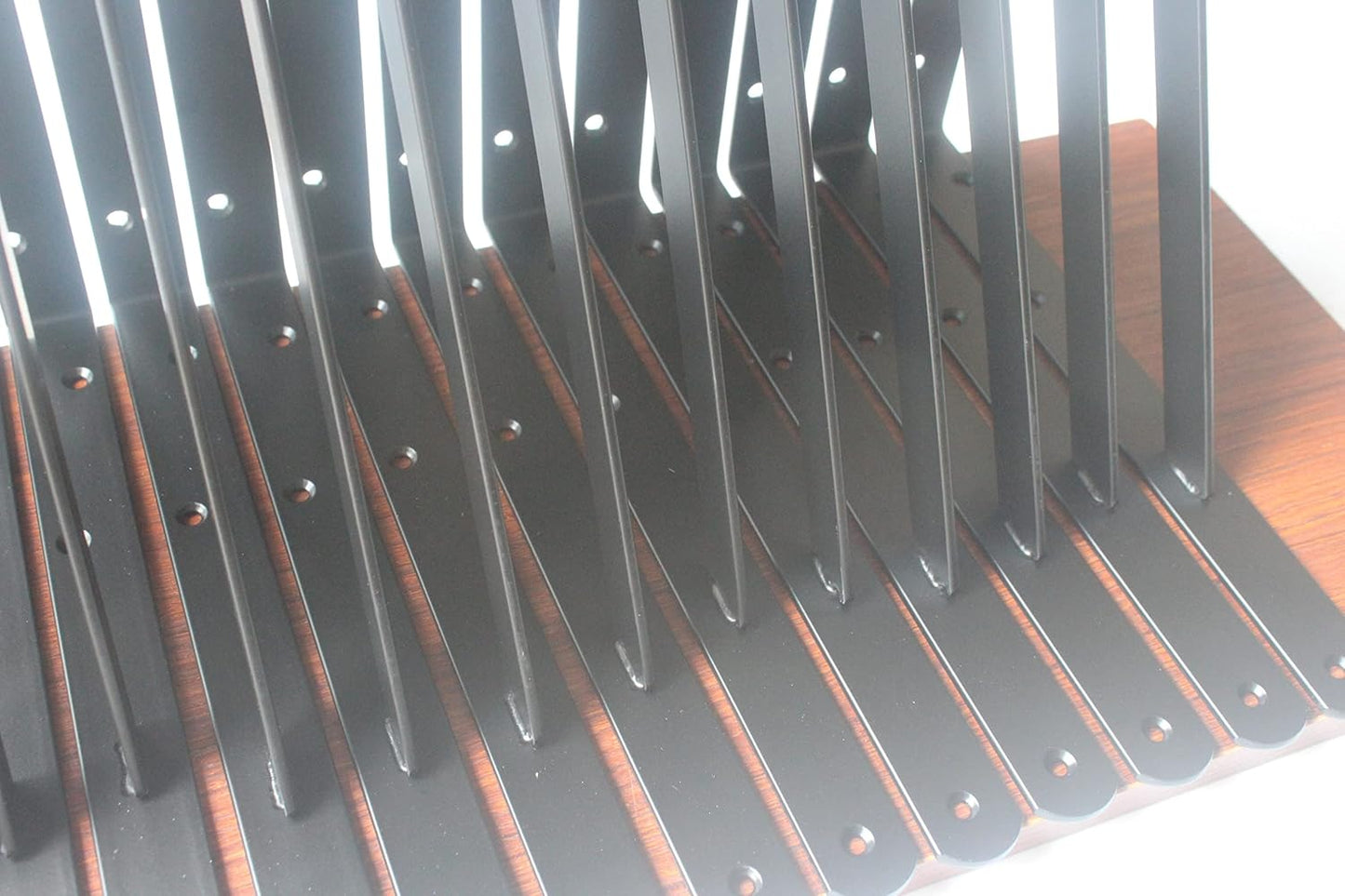 32 Pack L16 x H 10" Black Heavy Duty Shelf Brackets with Screws Metal Shelf Brackets Shelf Support Angle Brackets for Shelves L Brackets Heavy Duty Floating Shelf