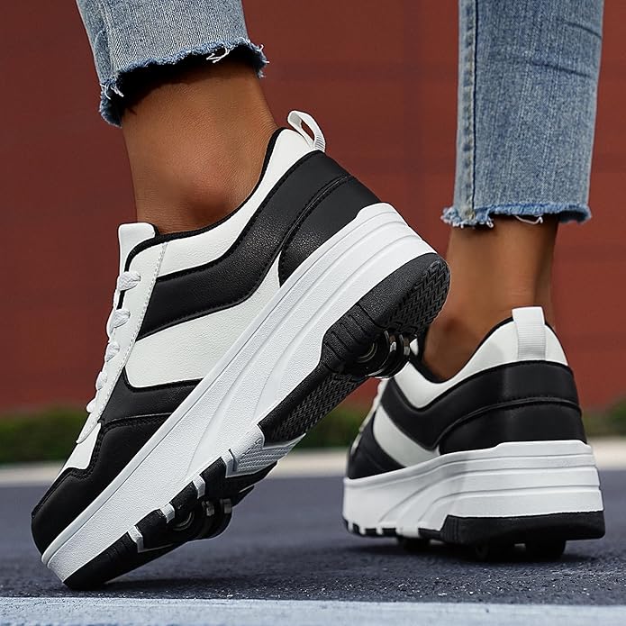 Roller Skate Shoes for Kids Girls Boys Detachable Wheeled Fashion Sneakers