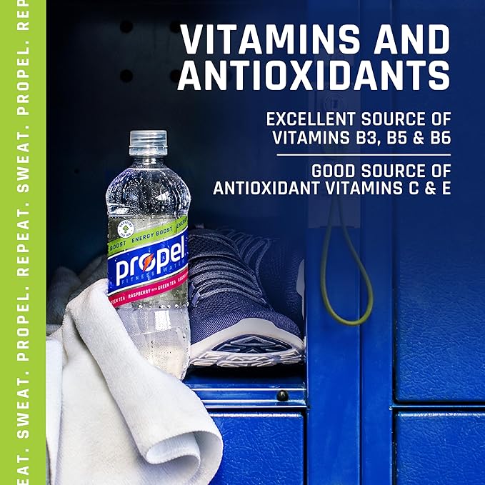 Propel Energy Boost Zero Calorie Flavored Water With Electrolytes and Caffeine, 3 Flavor Variety Pack, 16.9 fl oz Bottles (12 Pack)