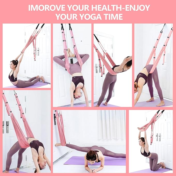 Leg Stretcher Strap, Stretching Equipment with Door Anchor Flexibility Trainer Backbend Assist for Dance Aerial Yoga Ballet Leg Stretching Exercise
