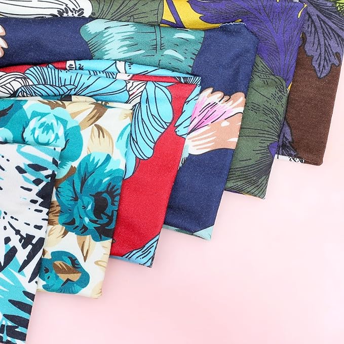 IVARYSS Headbands for Women, Non-Slip, Premium Stretchy Head Bands Hair Accessories,Wear for Yoga, Fashion, Working Out, Travel or Running, 6 Pack, Floral