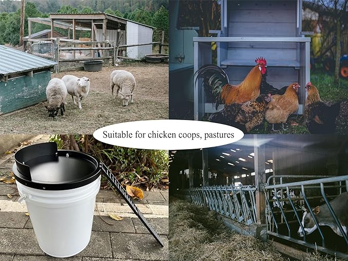 Bucket Lid Mouse Trap Metal 5 Gallon Bucket lid,Strong Metal Material That Cannot be Bitten, auto Reset, Repeat Catch, Indoor Outdoor, Reusable 5 Gallon Bucket Lid, (1Pack) (Black)