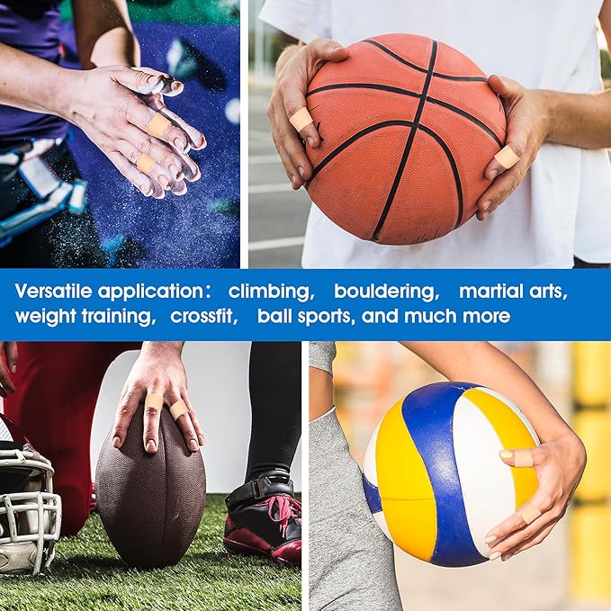 Finger Tape, 0.5 Inch x 10 Yard Nude Athletic Tape Extra Strong Adhesive, 3 Rolls Sport Tape, Medical Tape, Foot Tape for Rock Climbing, Grappling, Basketball, Lifters and BJJ Finger Tape