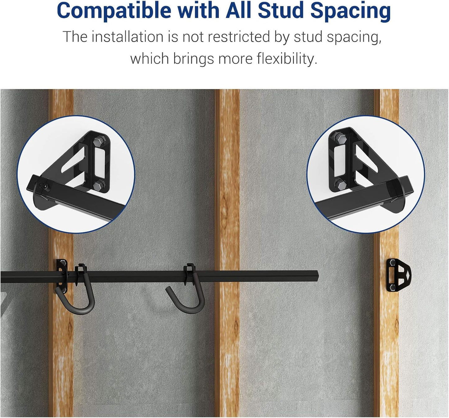 FLEXIMOUNTS 6 Bike Storage Rack, Heavy Duty Wall Mount Hanger for Home & Garage, Holds Up to 300lbs