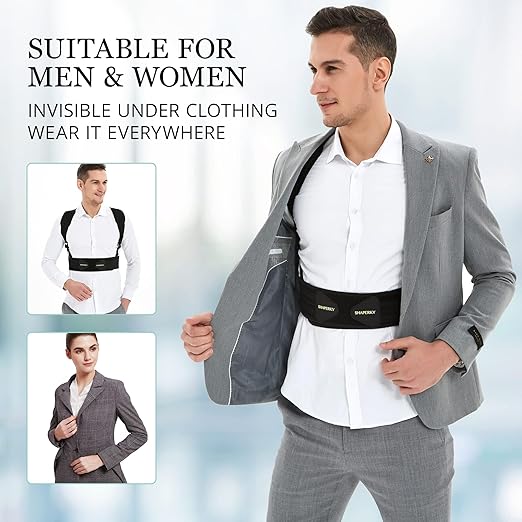 Posture Corrector for Women Support: Back Straightener Brace - Relieve Upper Shoulder Lower Back Pain for Men Large/X-L