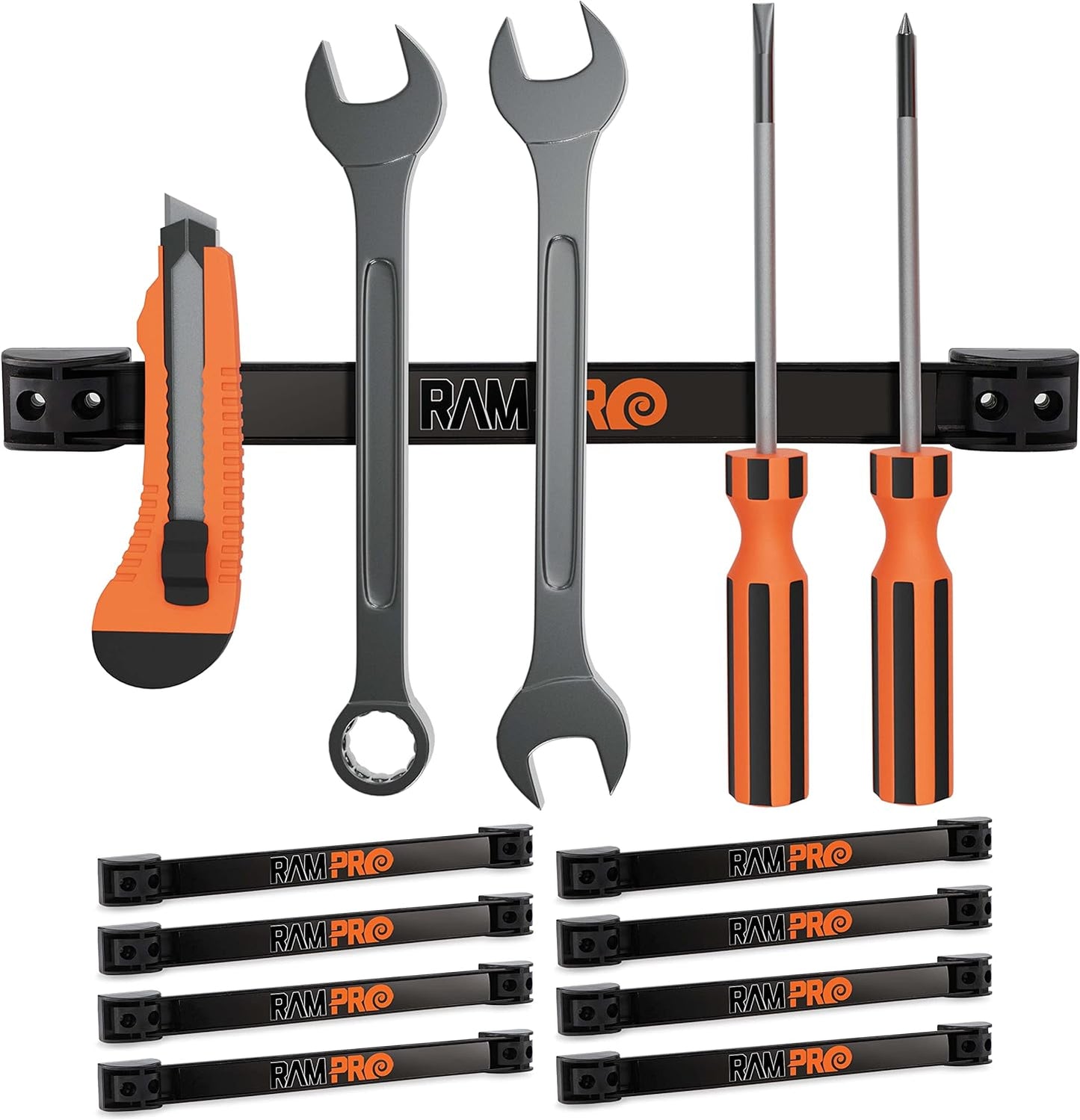 12" Magnetic Tool Holder Strip - A Tool Magnet Bar for Garage Organization, Shop Organization, and Workbench Accessories - Best Gift for Men - Easy To Install in Workshop - Mounting Screws Included.