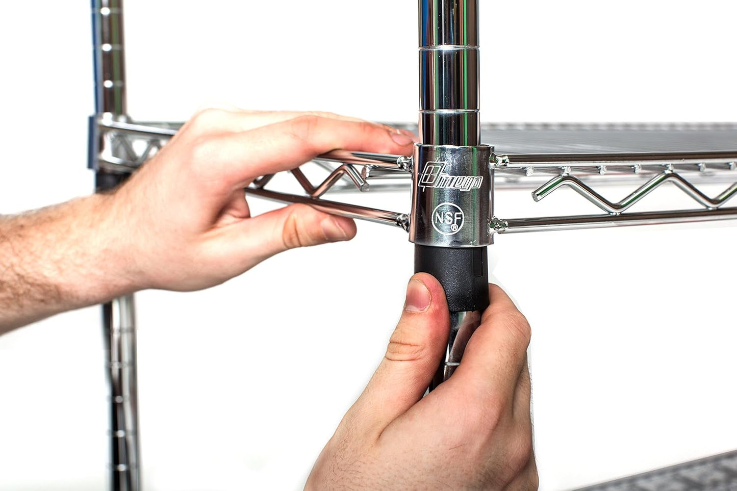 Omega 24" Deep x 72" Wide x 54" High 3 Tier Chrome Starter Shelving Unit