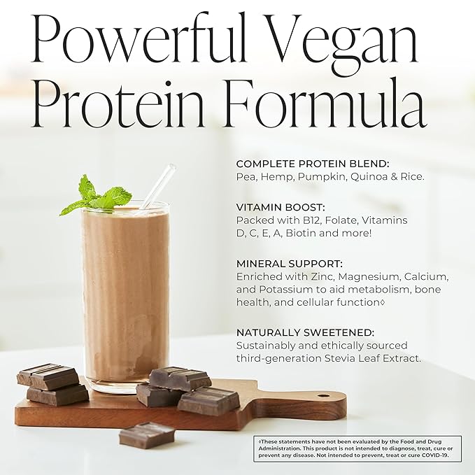 Arbonne EssentialMeal Meal Replacement Shake - Protein Shake, Vegan Protein Powder, Complete Daily Nutrition, Chocolate