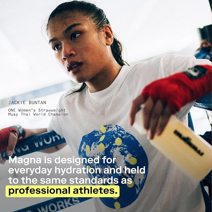 Magna Electrolyte Powder Drink Mix for Hydration, Energy & Focus Support with Magnesium L Threonate, Malate & Glycinate, Sodium, Potassium, Vitamin D, B6 & B12, Mint Lemonade Flavor, 28 Servings