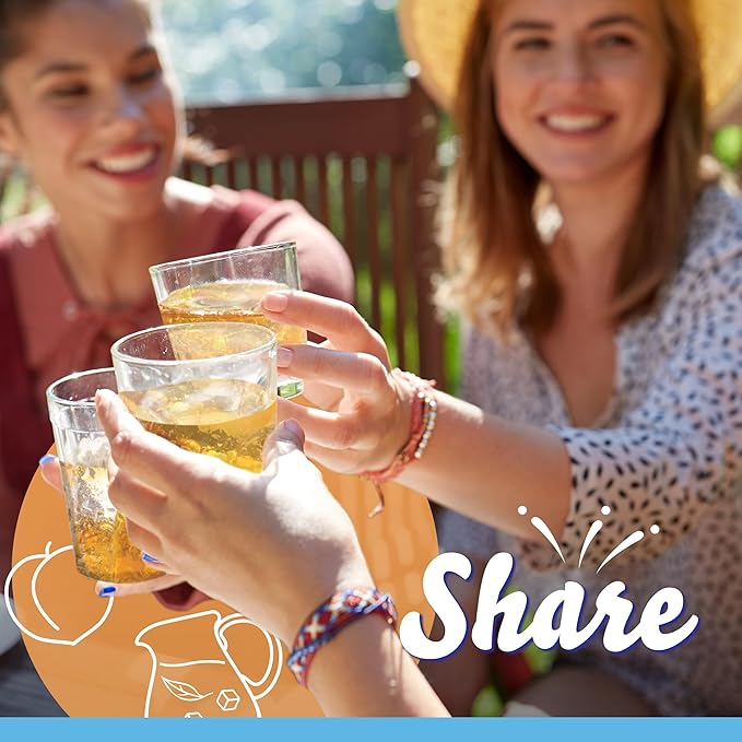 Crystal Light Peach Iced Tea Artificially Flavored Powdered Drink Mix, 72 ct Pack, 12 Canisters of 6 Pitcher Packets