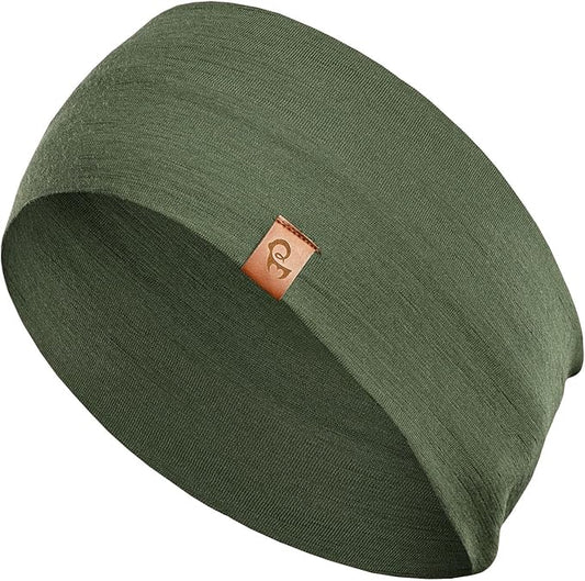 menique Dry Wide Sports Headbands for Women 100% Merino Wool Workout Accessories Wide Yoga Bandana or Scarf Multifunctional Breathable Sweatbands for Running, Cycling, Football, Fitness