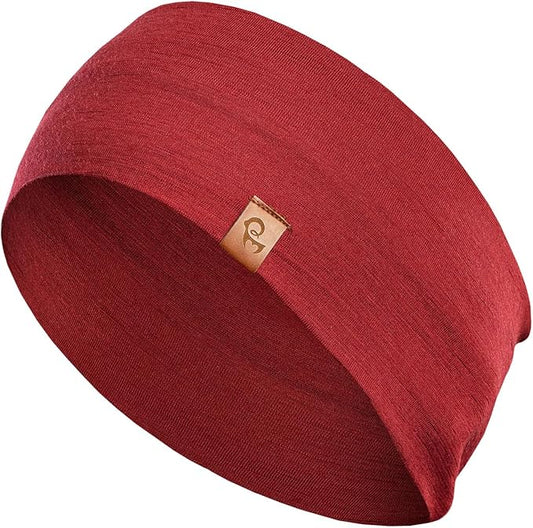 menique Dry Wide Sports Headbands for Women 100% Merino Wool Workout Accessories Wide Yoga Bandana or Scarf Multifunctional Breathable Sweatbands for Running, Cycling, Football, Fitness