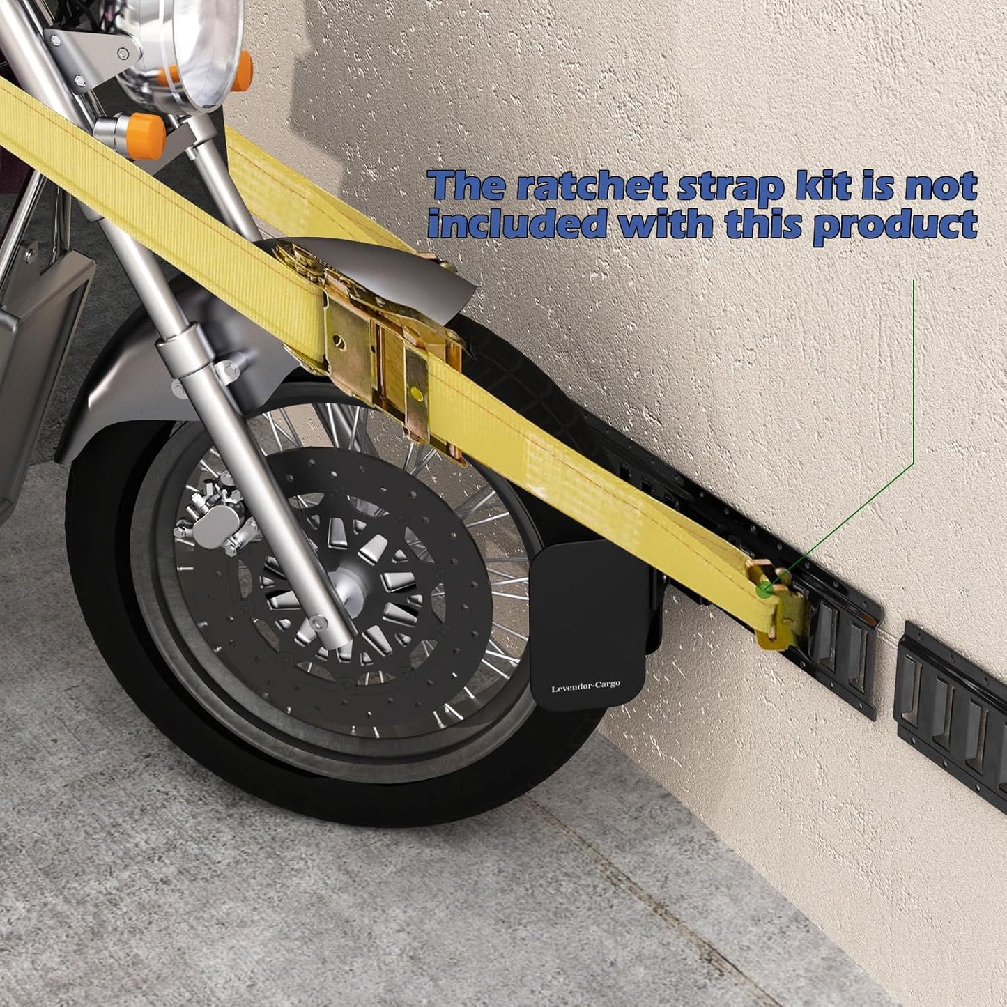 4 Pack E-Track Dirt Bike Wheel Chock Supports tire up to 6",Black,Heavy Duty 10 Gauge Steel E-Track Wheel Chock for Motorcycle,E-Track Wheel Chock for Trailer & Trucks & Garage,E-Track Accessories