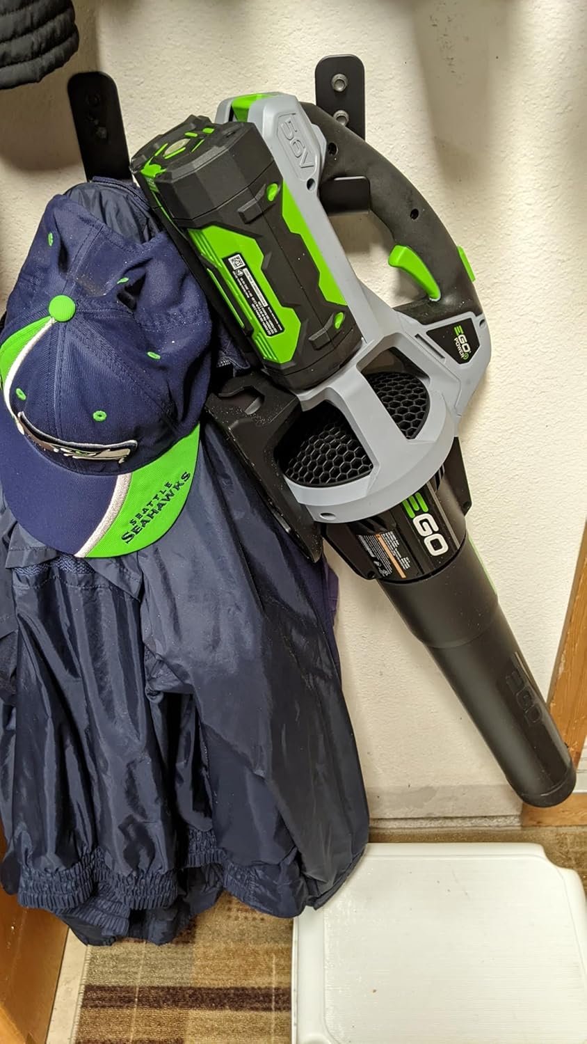 Heavy Duty Garage J Hooks - 4-Pack Wall Mount Organizer for Shop, Tools, Bike, Ladder with Installation Kits