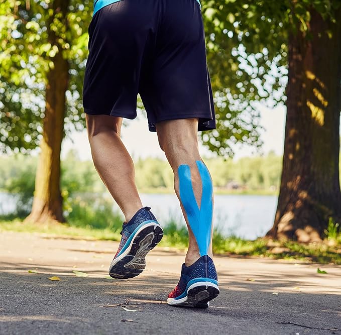 3 Rolls I Uncut I Kinesiology Tape (2 in x 16.4 ft per roll) I Premium Quality I Ideal Support for Joints and Muscles (Stretchable, Breathable & Hypoallergenic) (3 Pack, Blue)