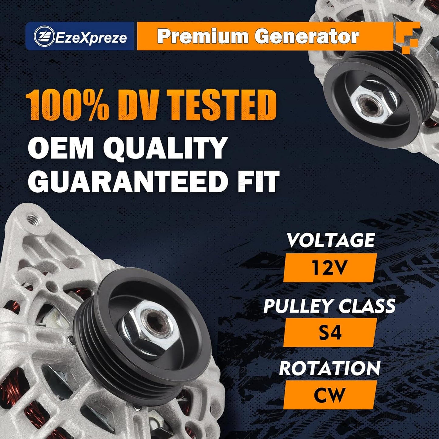Ezexpreze 11311 New Alternator Replacement for 2007-2012 Hyundai Elantra 2.0L, 2010 2011 Kia Soul 2.0L, 2007-2009 Spectra 2.0L L4, 2655635, 600162, 3730023650, AVA0102, 40046020, 40046031