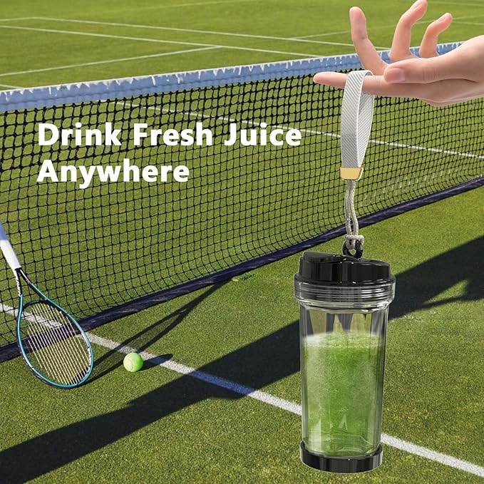 Portable Blender for Shakes and Smoothies 17Oz, Personal Blender 4000mAh USB Rechargeable, 500ml Portable Juicer for Kitchen/Travel/Gym(Black)