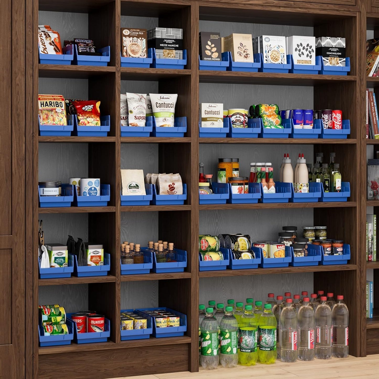 Akro-Mils 30130 Plastic Shelf Bins, Heavy Duty Storage Bins for Garage, Closet, and Drawer Organization, 12-Inch x 6-1/2-Inch x 4-Inch, Clear, 12-Pack