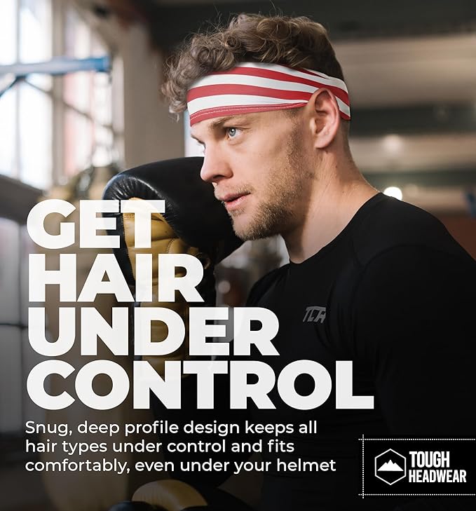 Mens Sweat Bands - Sport Headbands for Men - Workout Headbands for Women - Running Headband -Tennis Athletic Sweatband