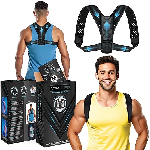 Posture Corrector for Men and Women - Shoulder Straightener Back Brace - Adjustable Straps - Scoliosis, Kyphosis, Scapula and Neck Hump Relief - Full Spine Support (Medium)
