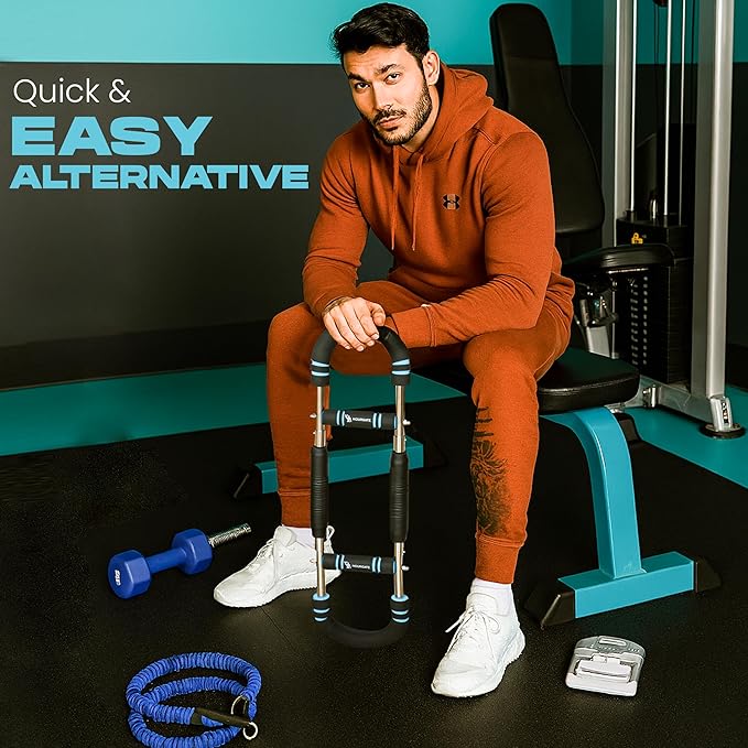 Adjustable Twister Arm Trainer for Men & Women – Twister Arm Chest Exerciser Portable Spring Resistance Home Workout Equipment with 4 Spring, Anti-Slip Handles for Easy Grip & Carry Bag