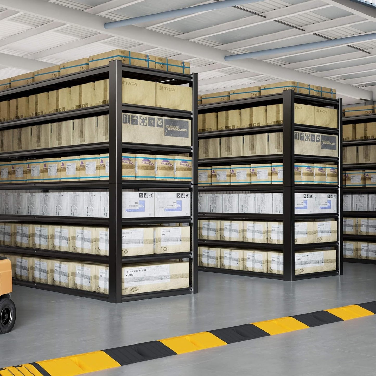 7 Tier Garage Shelving Heavy Duty,65" W Garage Shelves, 65" W x 96" H x 24" D Adjustable Storage Shelving Unit, Commercial Metal Shelves for Warehouse, Basement