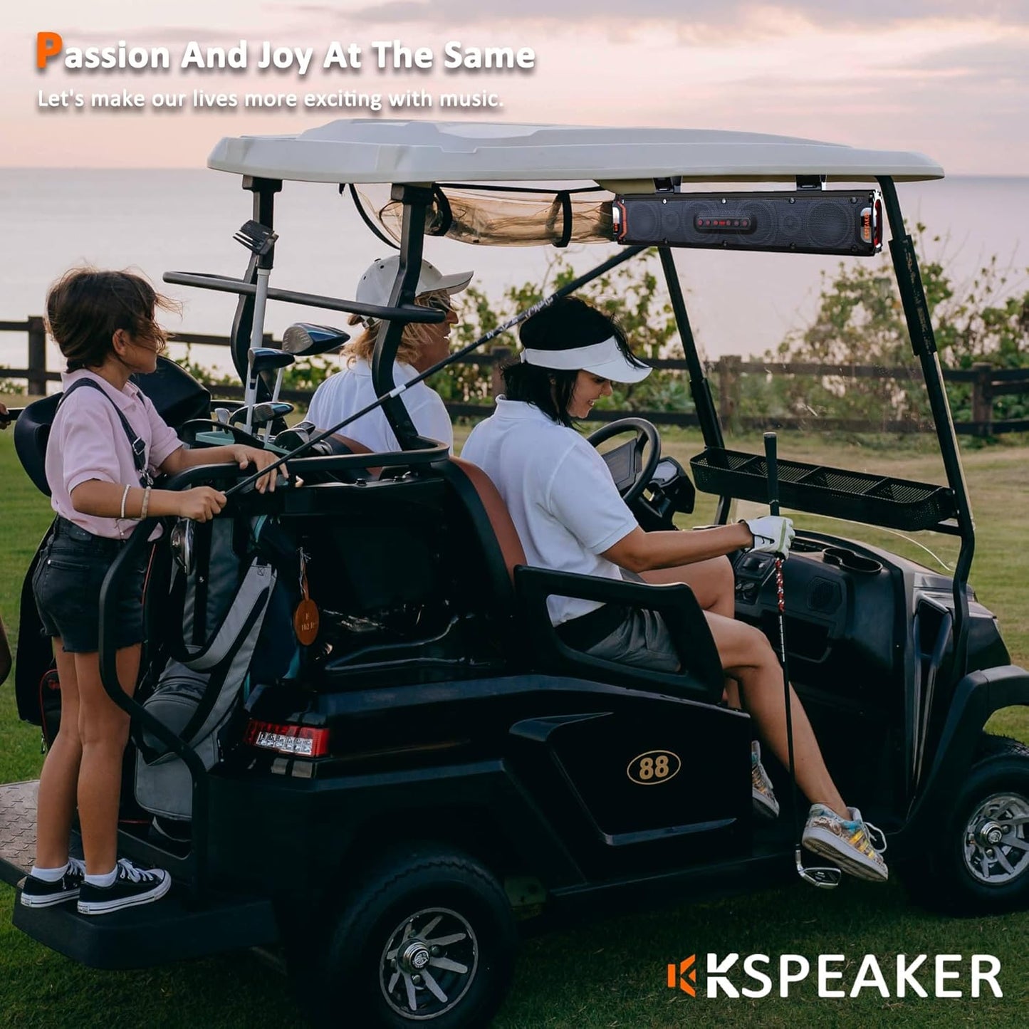 UTV Sound Bar ATV Sound Bar Golf Cart Soundbar UTV Speakers ATV Speaker Fourwheeler Speaker Marine RZR Boat Polaris Can Am