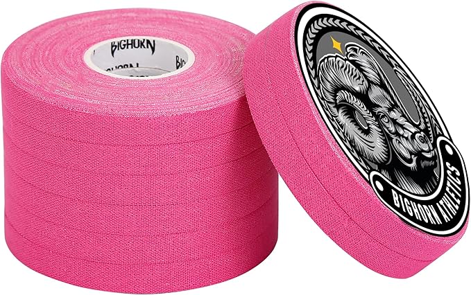 Bighorn Athletics Jiu Jitsu Finger Tape | Residue-Free Athletic Finger Tape for Sports & Injuries: Rock Climbing, Volleyball, Football, Basketball, Hands & Toes | 0.3-Inch x 45-feet, 8-Rolls, Pink