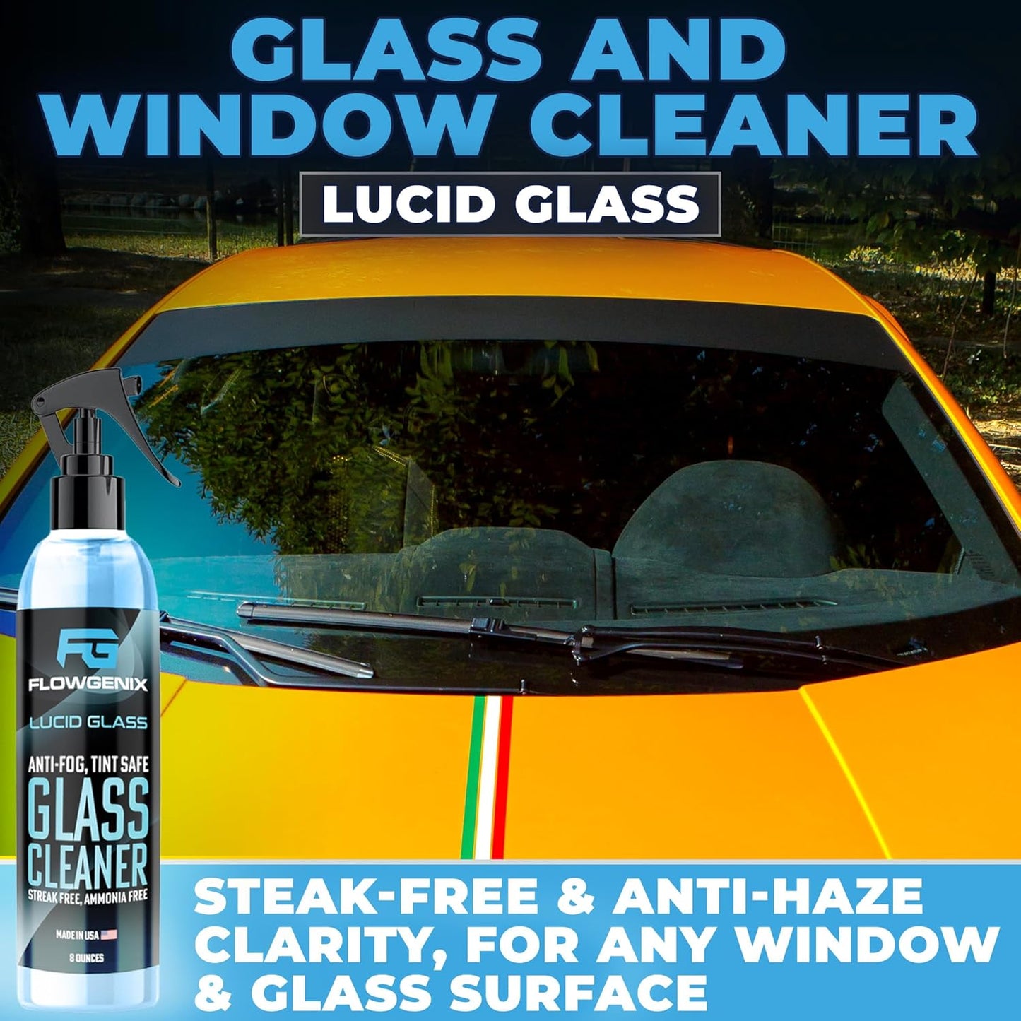 Grand Slam 4-Pack Includes Waterless Car Wash Spray + Instant Car Scratch Remover Repair + Streak Free Window and Glass Cleaner + All Purpose Cleaner for Auto Detailing, 2 Microfiber Towels