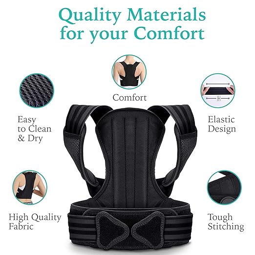 Adjustable Posture Corrector, Back Brace, Posture Trainer, Scoliosis and Hunchback Correction, Back Pain, Spine Corrector (X-Large)