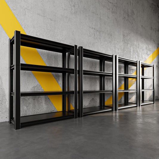 60" H x 40" W x 20" D 4-Tier Heavy Duty Garage Shelving Unit, 2000 LBS Capacity Metal Storage Rack,Adjustable Steel Shelves for Garage, Warehouse, Basement, Pantry, Workshop.4 Pack