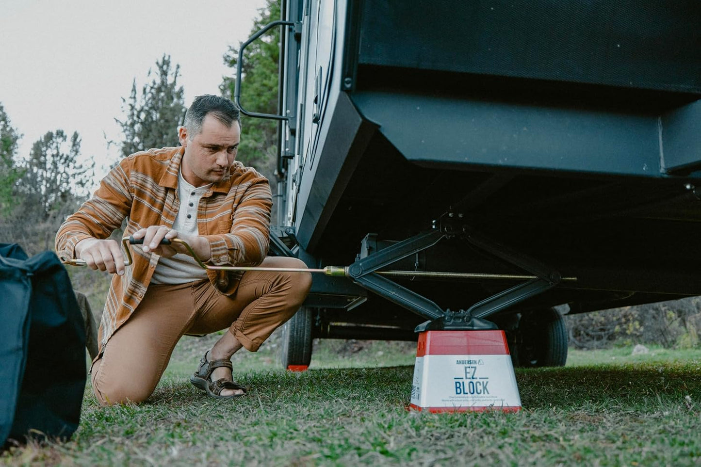 ANDERSEN HITCHES | RV & Trailer Accessories | 2-Pack Trailer EZ Jack Blocks | Leveling System | RV Stabilizer Stands | Heavy Duty Camper Leveler | 3621