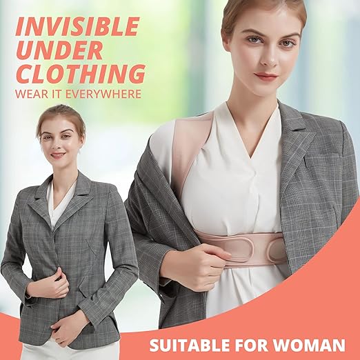 Posture Corrector for Women and Men, Adjustable Upper Back Brace for Posture Hunchback Support and Providing Pain Relief from Neck, Shoulder, and Upper Back (Small/Medium)