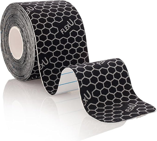 FlexU Kinesiology Tape; Available in Pre-Cut or Continuous Options; Advanced Strength and Flexibility for Enhanced Therapeutic Recovery; Provides Support, Stability, & Pain Relief to Muscles & Joints