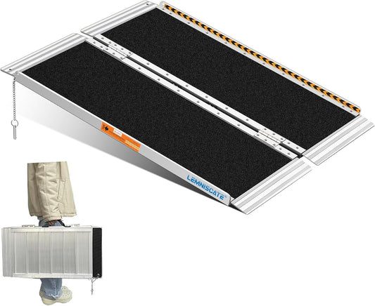 LEMNISCATE 3FT Wheelchair ramp,29.2” W,Non-Slip Portable Aluminum Wheel Chair Ramps, Folding Ramps for Wheelchair for Homes,Entry, Shed, Steps, Stairs, Handicap, Doorways, Curbs, 800LBS Capacity