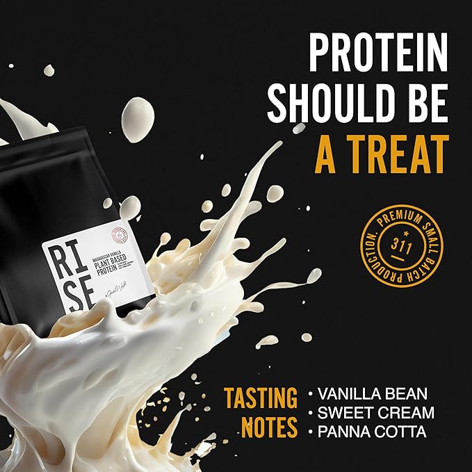 Vanilla Plant-Based Protein Powder for Women & Men, Easy to Digest, Delicious Madagascar Vanilla Bean Powder Supports Overall Well-Being, 15 Servings/Pouch, 30g