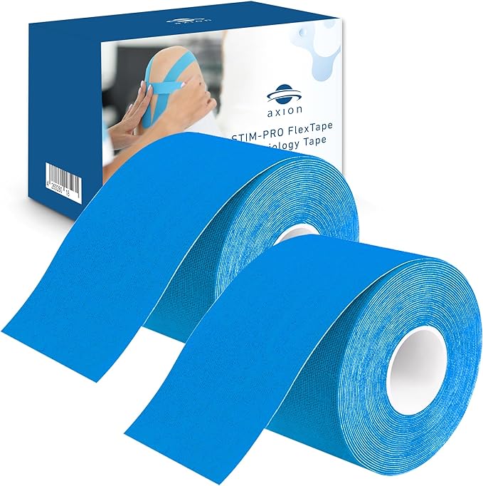Kinesiology Tapes 2 Rolls Uncut Blue | Elastic Cotton Sports Tapes for Optimal Performance | Easy Application | Latex Free | Skin Friendly | Long Lasting Muscle and Joint Support