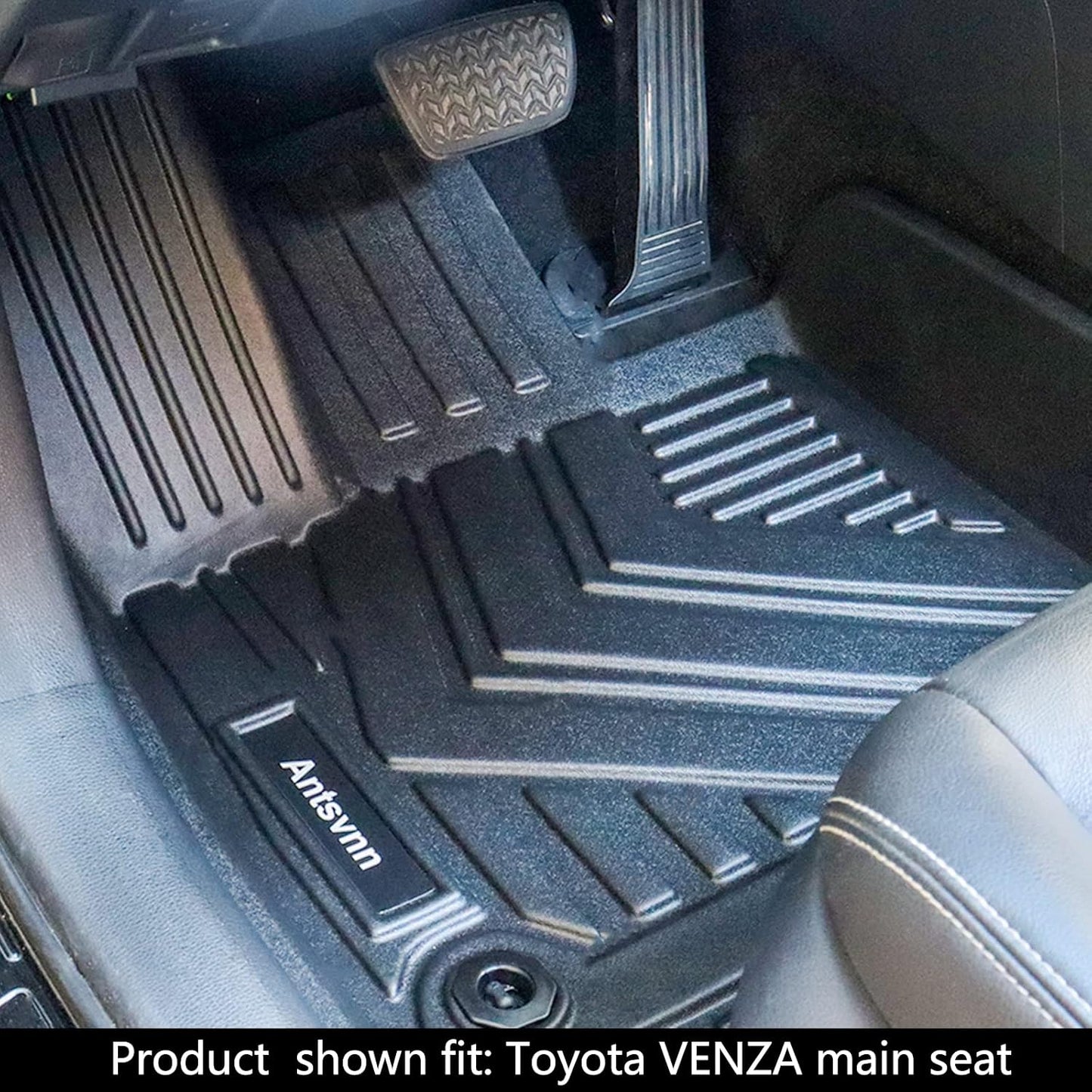 All -Weather Floor Mats Fit for Toyota Venza 2025 2024 2023 2022 2021 Trunk Mats，Rubber Car Cargo Liners Protector for 2021-2025 Toyota Venza Accessories，Anti-Slip Floor Mats 2 Row & Cargo Liners
