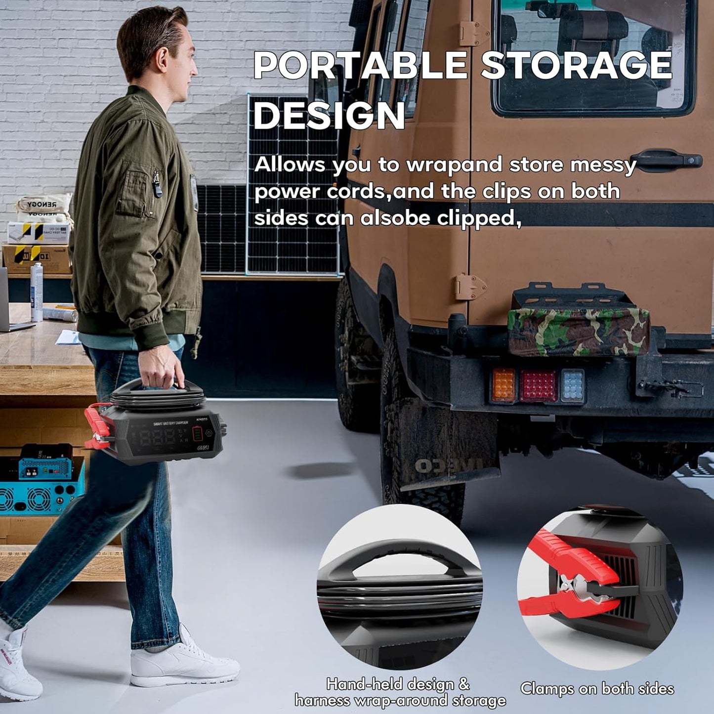 35 Amp Battery Charger, 6V/12V/24V Smart trickle Charger,car Battery Charger,Lithium, Lifepo4, Lead Acid (AGM/Gel/SLA...) Battery maintainer, desulfurizer, for:car, Boat, Motorcycle,Lawn mowers..