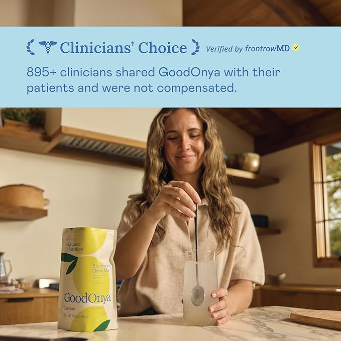 Organic Hydration Electrolyte Drink Mix, Certified Organic Hydration Powder, Non-GMO, Biochecked Glyphosate Free, Low Sugar, Lemonade Flavor, No Artificial Flavors, 20 Servings