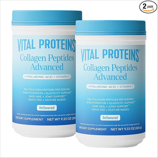 Vital Proteins Collagen Peptides Powder, Hydrolyzed Collagen Peptides Unflavored, Bundle 9.33oz (2 Pack)