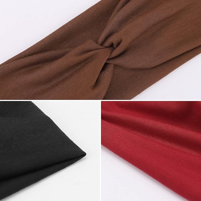 DRESHOW Headbands for Women Girls Vintage Headband Knotted Headwraps Criss Cross Hair Bands Accessories