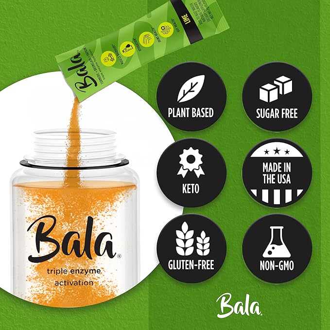 Bala Enzyme Sugar-Free Drink Mix Powder - Lime 0.25oz (8 Count)