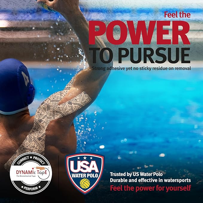 Dynamic Tape Original | Biomechanical Adhesive Tape | Physio Tape for Knee, Ankle, Shoulder, Leg, Muscle Support | Sports Tape for Football, Rugby, Ideal for Athletes | Beige & Black - 2" (6)