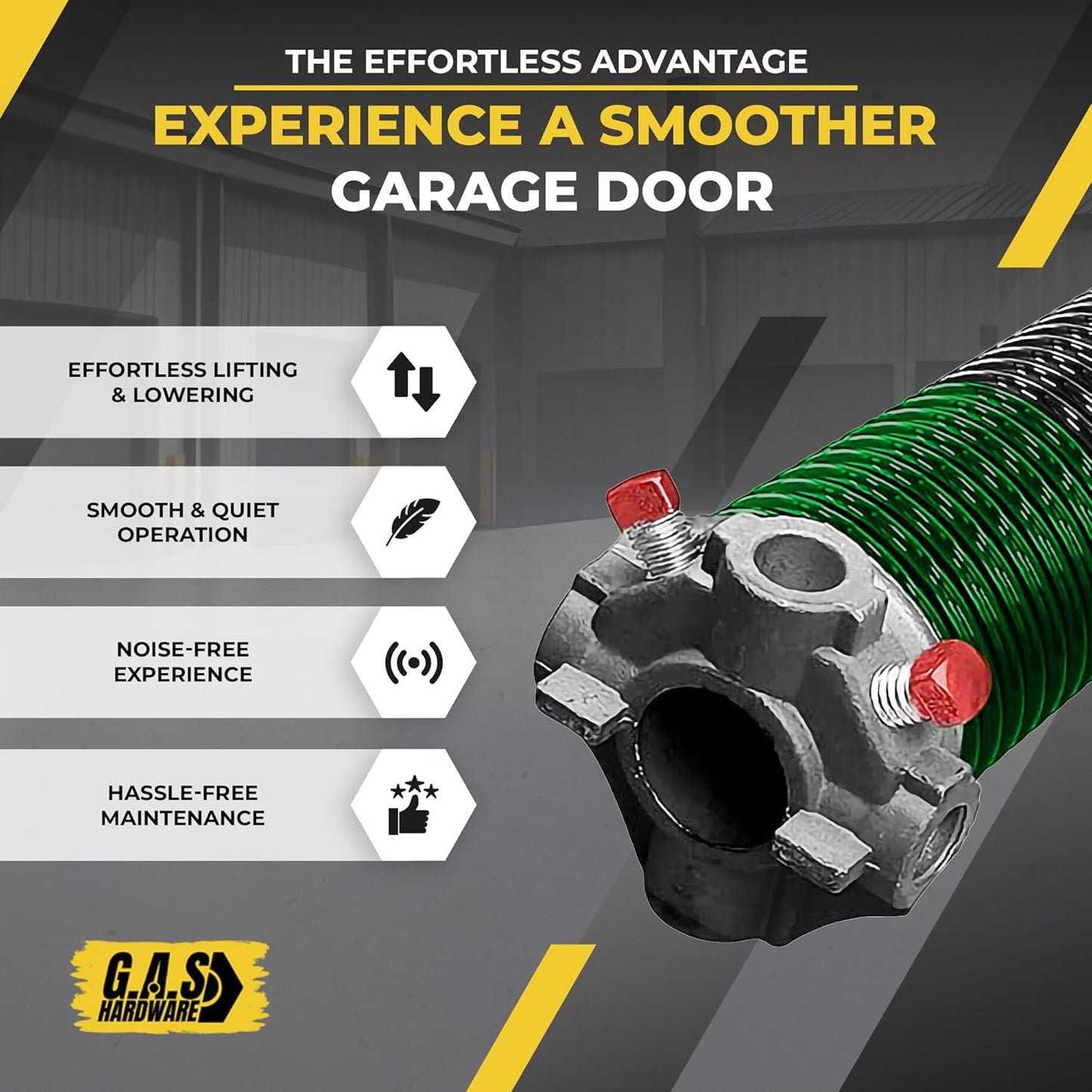 Garage Door Torsion Springs 243x2x32 Includes 1” Steel Bearing, Gloves, and Winding Bars for Left and Right Side of Garage Door Precision E-Coating 5-Year Warranty Minimum 30,000 Cycles (Pair)