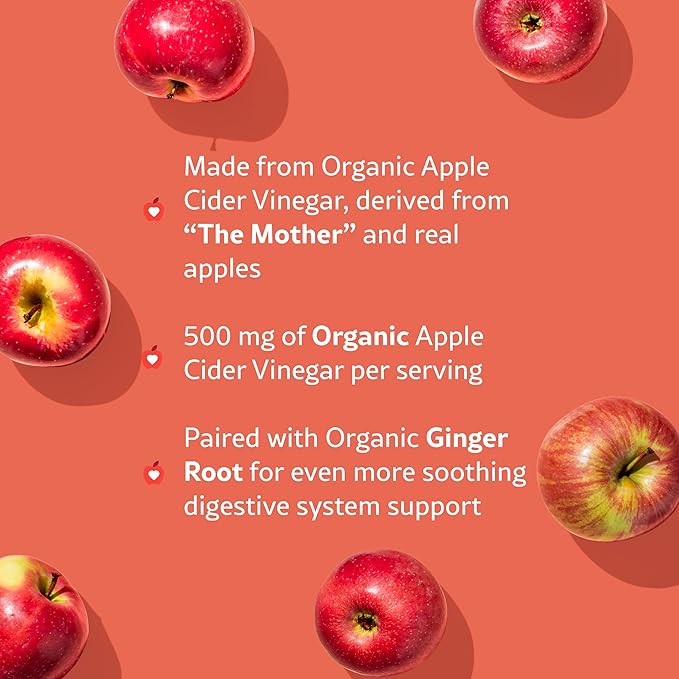 WellPath Pure Organic Apple Cider Vinegar Gummies from The Mother (3 Pack) - Made with Ginger for Gut Health | Vegan, Non-GMO, 180 Ct