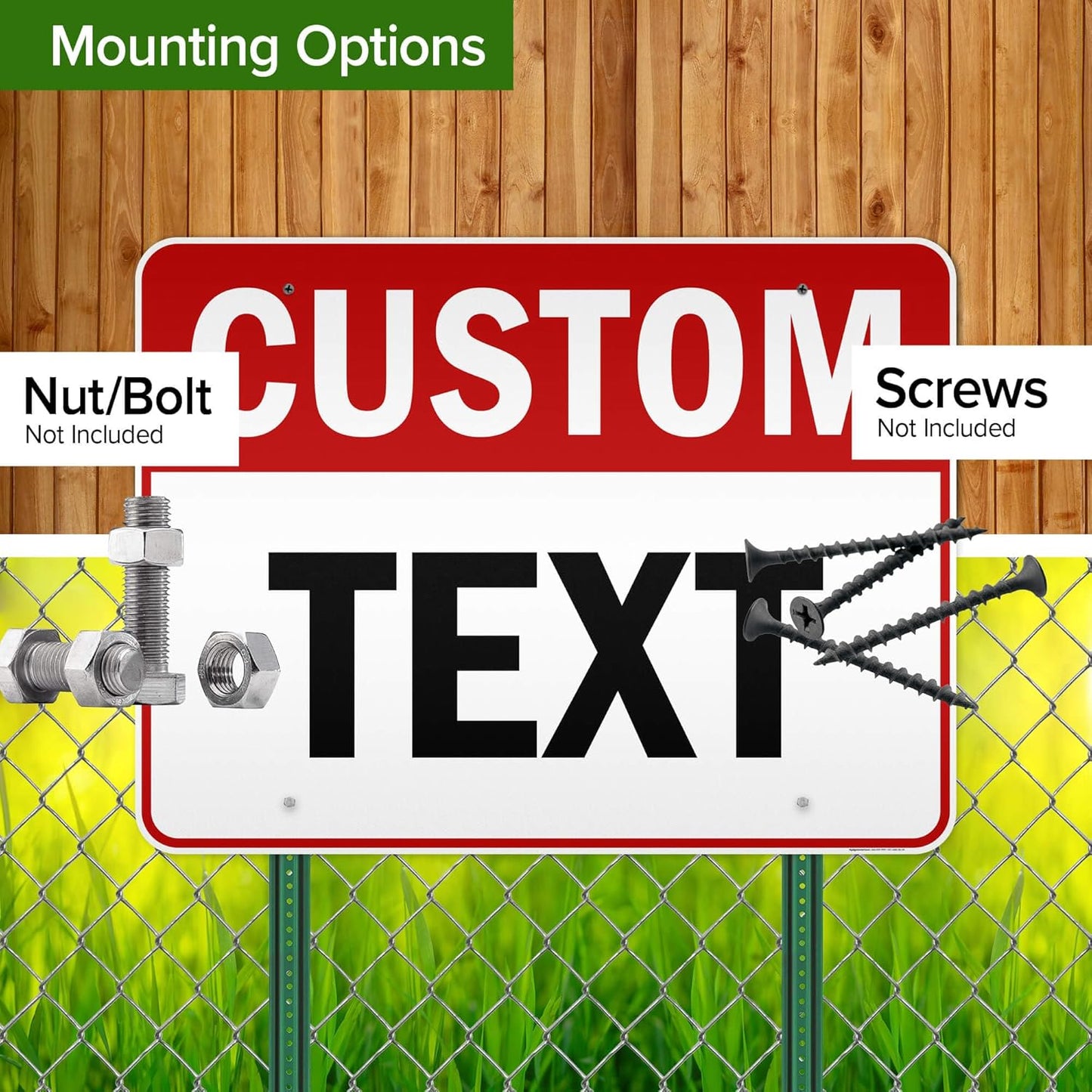 Custom Sign, Custom Sign for Business, Indoor/Outdoor use. 36x48 Inches, Reflective, Rust Free DiBound, Fade Resistant, Made in USA by My Sign Center (Header)