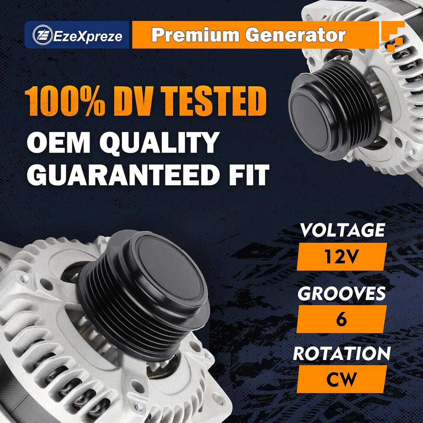 Ezexpreze Alternator Fit for Honda Odyssey 3.5L V6 2014-2017,130Amp CW,OE#11775 31100-RV0-A11 400-52718R