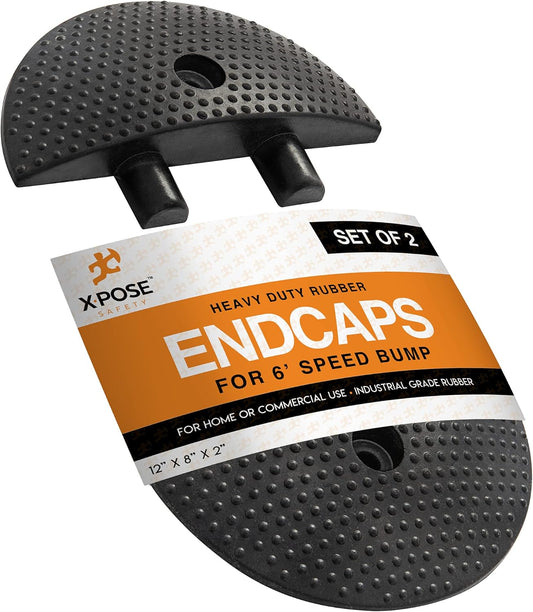 Speed Bump - Rubber Speed Hump Modular Interlocking Design - by Xpose Safety (Endcap)