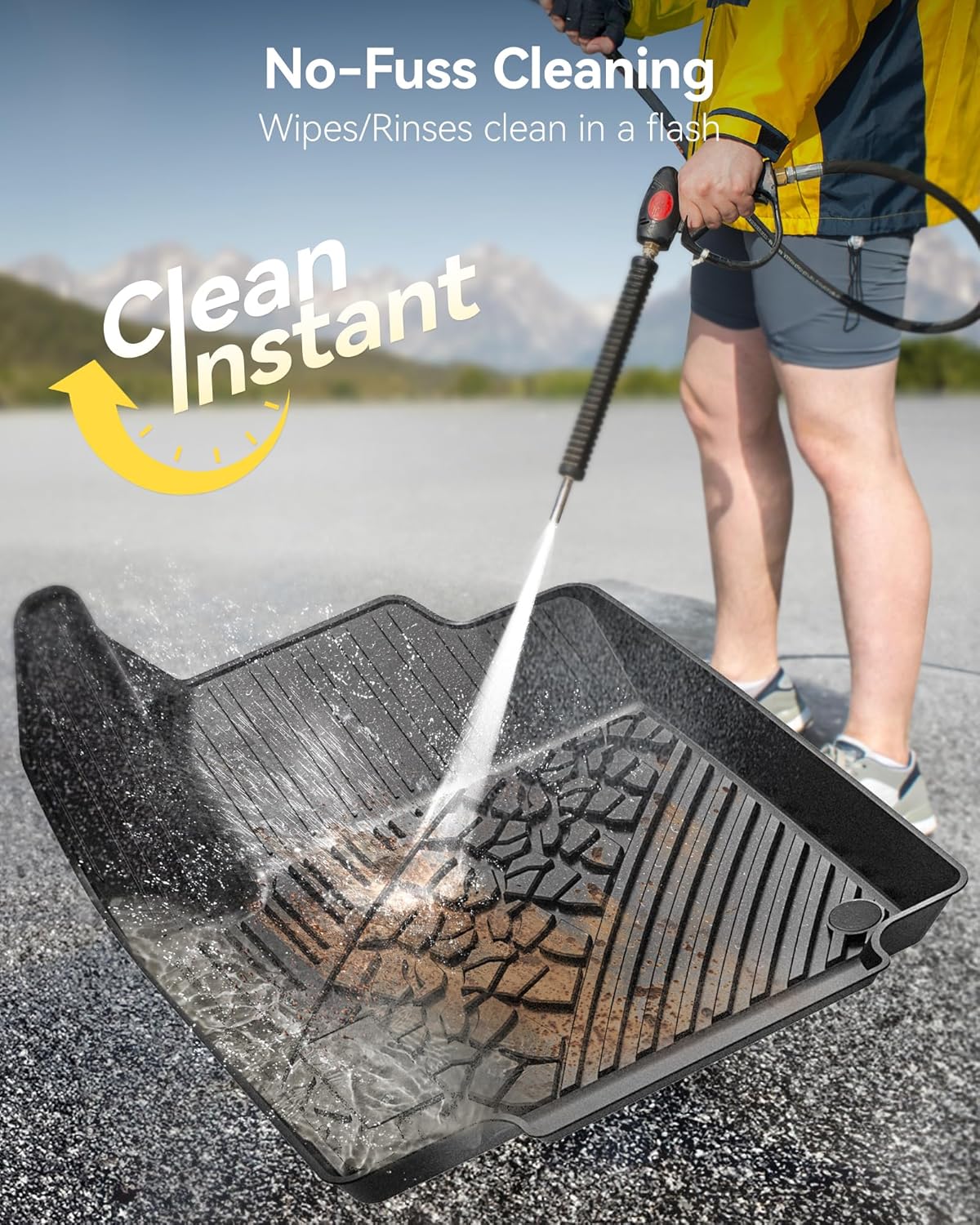 3W Floor Mats Fit for Jeep Cherokee 2015-2023 TPE Floor Liner 1st and 2nd Row Full Set Car Mats, Black (NOT for Grand Cherokee)